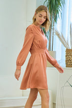 Dusty Rose Smocked Waist Shirred Dress