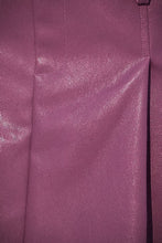 Mauve Low Waist Faux Leather Pleated Skirt