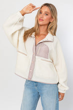 White Casual Fleece Jacket