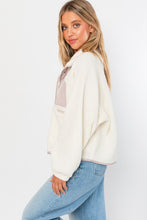 White Casual Fleece Jacket