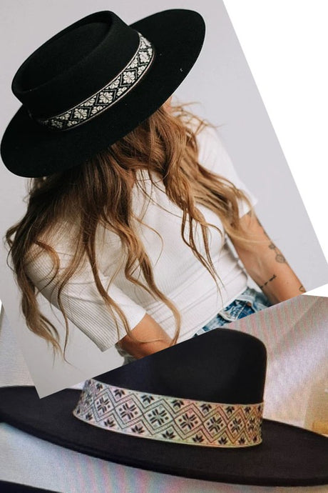 Black Ribbon Fashion Hat