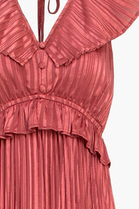 Copper Cladelle Pleasted Midi Dress