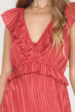 Copper Cladelle Pleasted Midi Dress