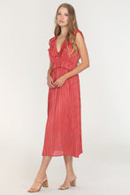 Copper Cladelle Pleasted Midi Dress