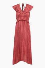 Copper Cladelle Pleasted Midi Dress