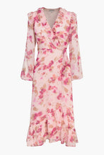 Fuchsia Katia Ruffle Wrap Midi Dress