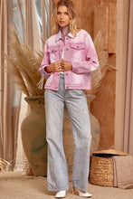 Pink Rhinestone Fringe Stylish Denim Jacket