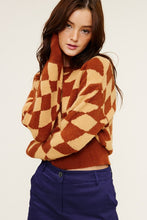 Russet Fashion Check Sweater