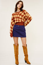 Russet Fashion Check Sweater