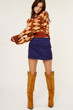 Russet Fashion Check Sweater