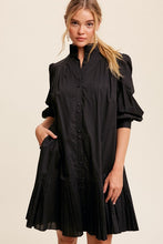 Black Feminine Parisian Vibe Woven Mini Dress