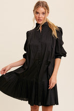 Black Feminine Parisian Vibe Woven Mini Dress