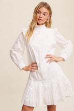 Cream Feminine Parisian Vibe Woven Mini Dress