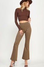 Java/Desert Yarn Dye Print High Waist Flare Pants