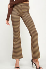 Java/Desert Yarn Dye Print High Waist Flare Pants