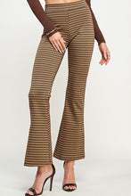 Java/Desert Yarn Dye Print High Waist Flare Pants