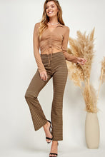 Java/Desert Yarn Dye Print High Waist Flare Pants