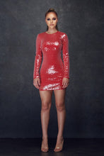 Red Sequin Mini Dress