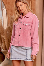 Pink Pearl Denim Jacket