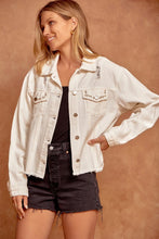Ivory Pearl Denim Jacket