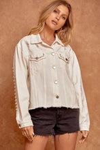 Ivory Pearl Denim Jacket