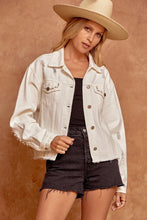 Ivory Pearl Denim Jacket