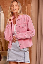 Pink Pearl Denim Jacket