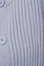 Dusty Blue Button Front Sweater Tube Top Cardigan