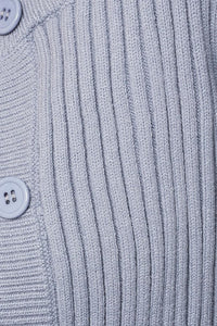 Dusty Blue Button Front Sweater Tube Top Cardigan