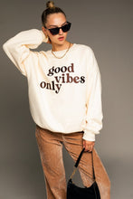 Cream Letter Embroidery Oversized Sweat Shirt