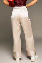 Cream Lurex Stripe Wide Pants