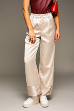 Cream Lurex Stripe Wide Pants