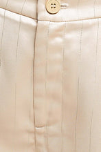 Cream Lurex Stripe Wide Pants