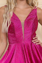 Hot Pink Hotfix A Line Short Dress