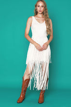 Ivory Premium Western Vintage Fringe Suede Dress