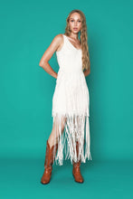 Ivory Premium Western Vintage Fringe Suede Dress