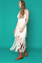 Ivory Premium Western Vintage Fringe Suede Dress