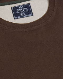 Chestnut Long Sleeve Color Block Crew