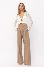 Offwhite Knitted Front Twist Open Stitch Sweater