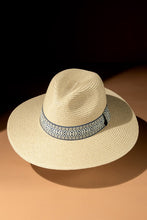 Natural Boho Panama Hat with Ethnic Band