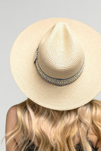 Natural Boho Panama Hat with Ethnic Band