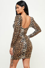 Brown Animal Print Dress