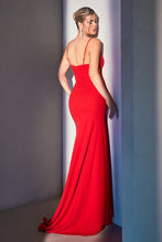 Red Sling Sexy Slit Long Evening Dress