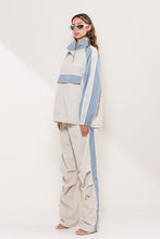 Cream 2 Ways Half Zipup Top And Pants Tracksuits