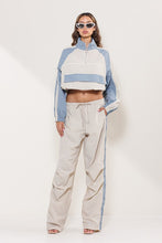 Cream 2 Ways Half Zipup Top And Pants Tracksuits