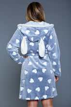 Dusty Blue/Ivory Heart Robe