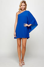 Blue Summer One-shoulder Dress