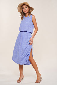 Purple Sleeveless Summer Casual Long Dress