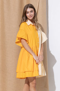 Yellow Relaxed Fit Dress