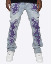 Purple Skeletor Flare Denim